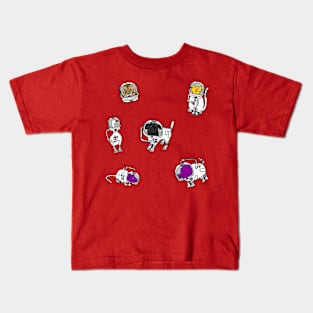 Space Astronaut Animals Kids T-Shirt